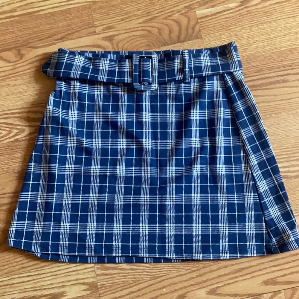 Stretchy Retro Plaid Mini Skirt